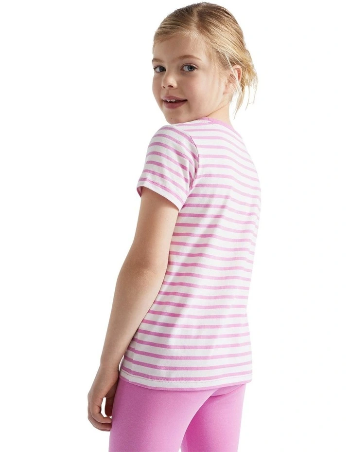 Core Logo Tee in Lily Stripe image 4