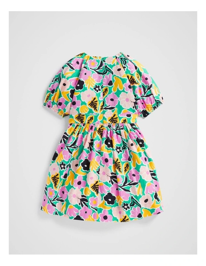 Floral Dress in Jade Green image 1