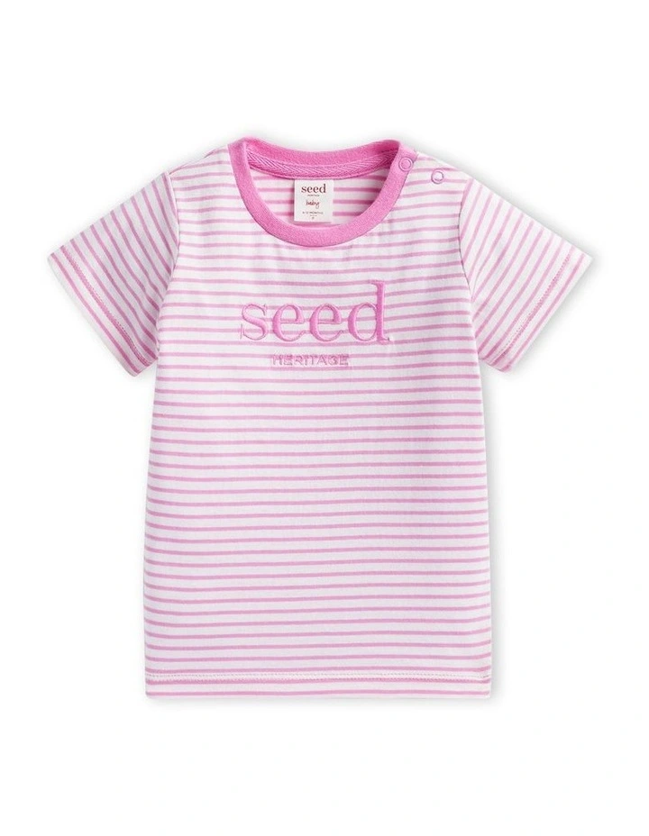 Core Logo Tee in Lily Stripe image 1