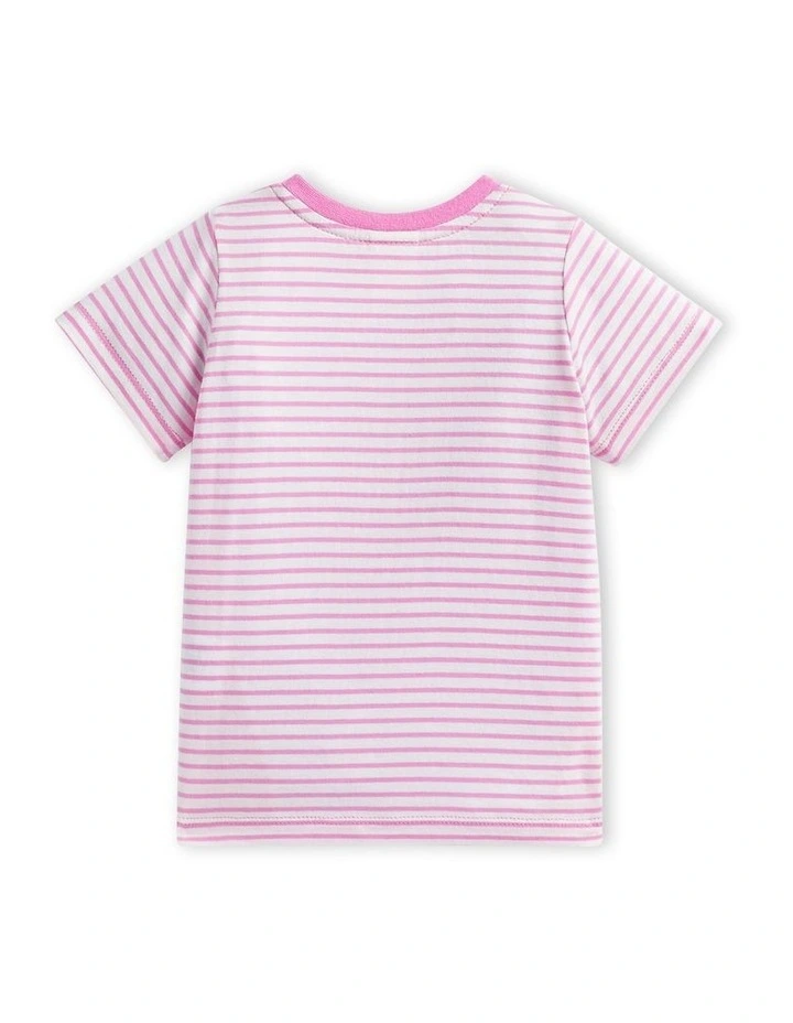 Core Logo Tee in Lily Stripe image 2