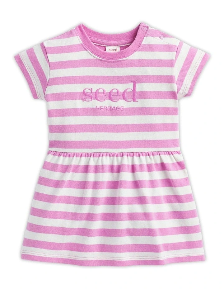 Core Logo Dress in Lily Stripe image 1