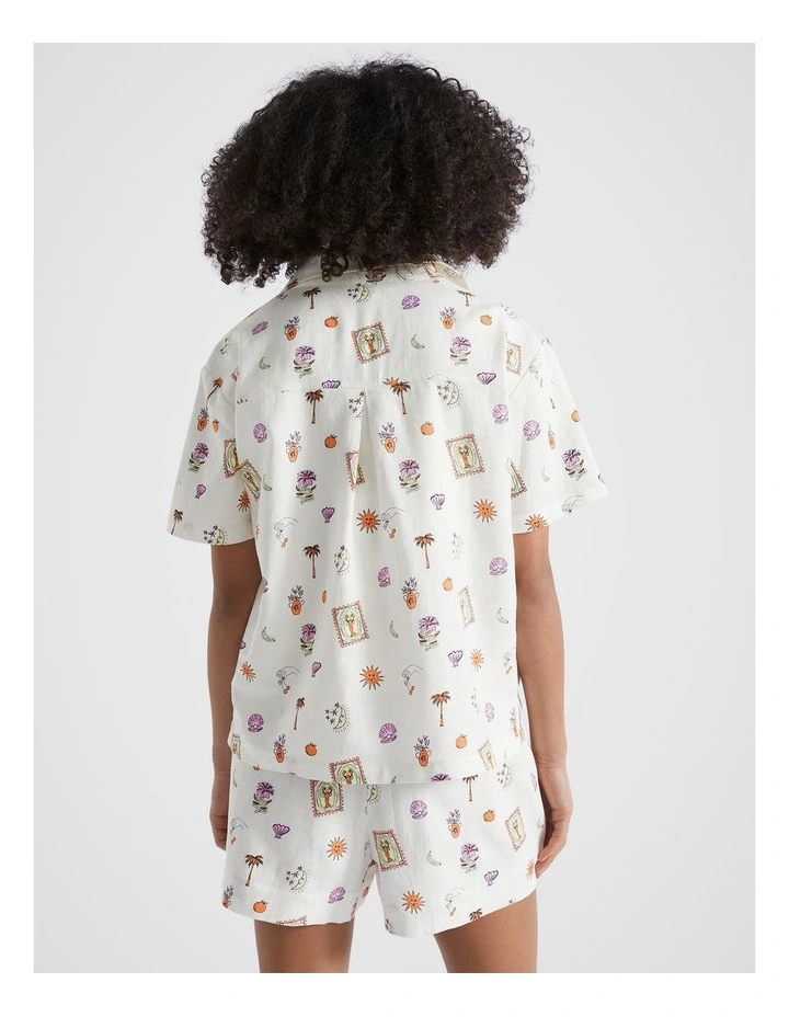 Relaxed Soleil Shirt in White image 2