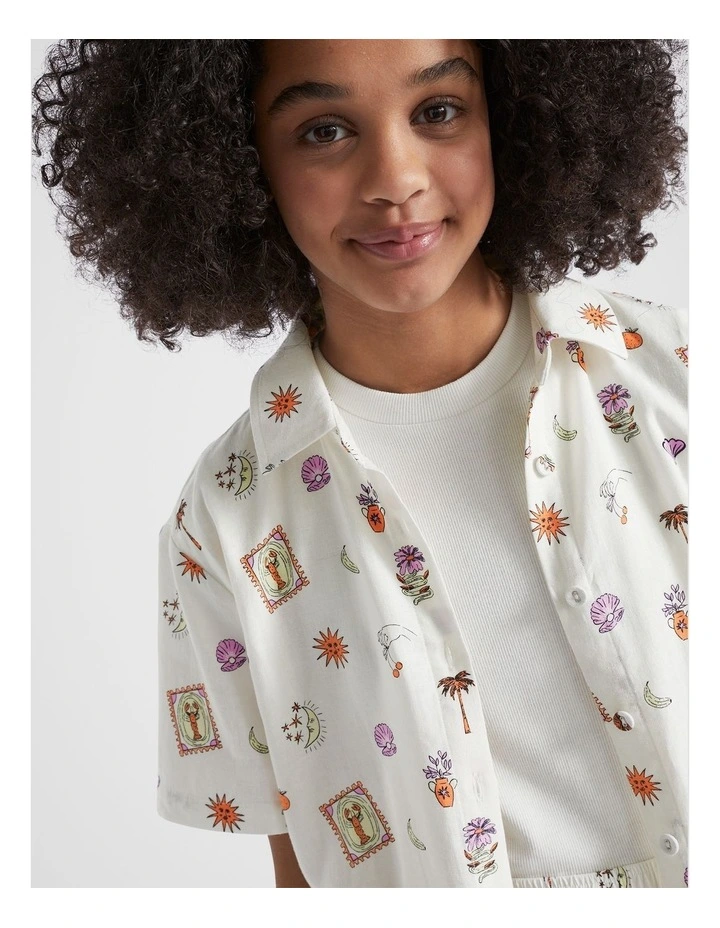 Relaxed Soleil Shirt in White image 3