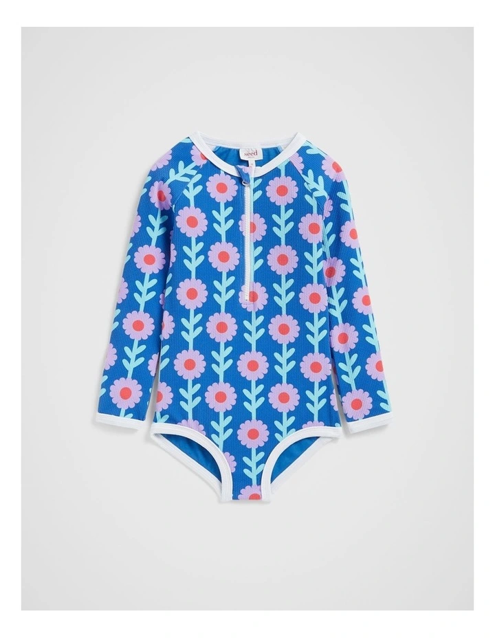 Zoe L/Slv Rashsuit - Yellow Daisy Days