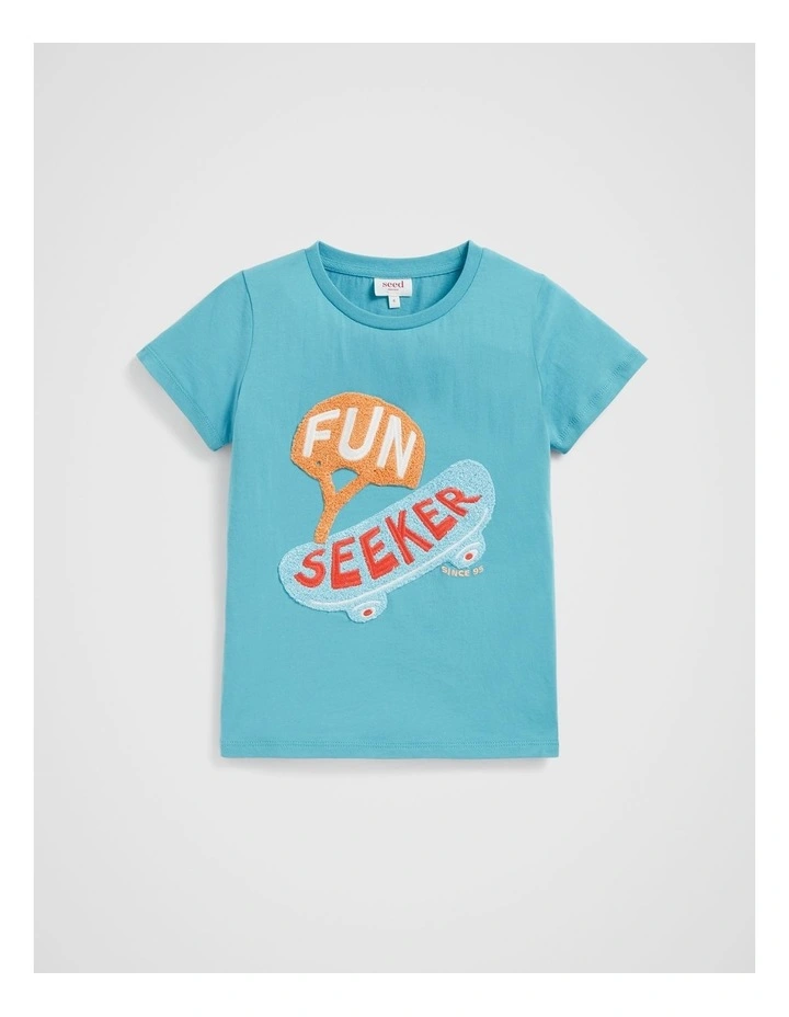 Skateboard Tee in Maui Blue image 1
