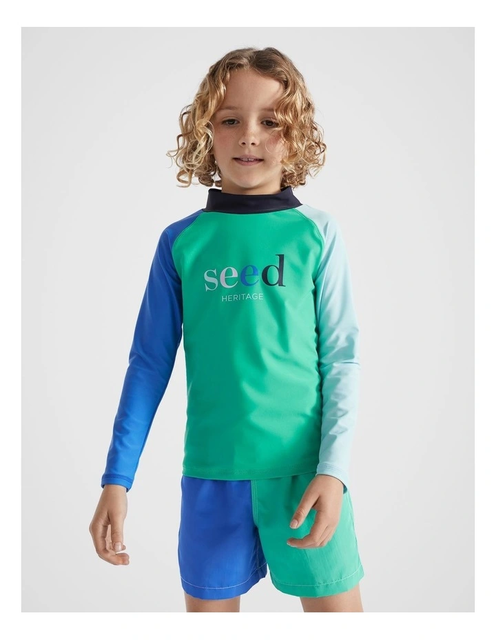 Colourblock Rashvest in Multi image 2