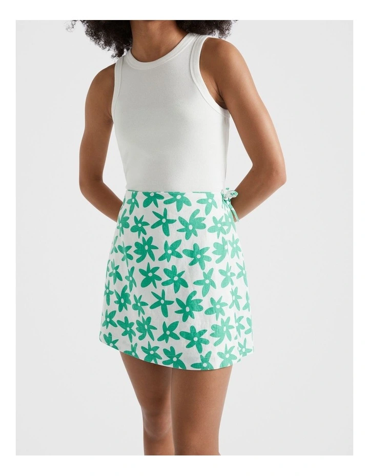 Daisy Wrap Skirt in Multi image 1