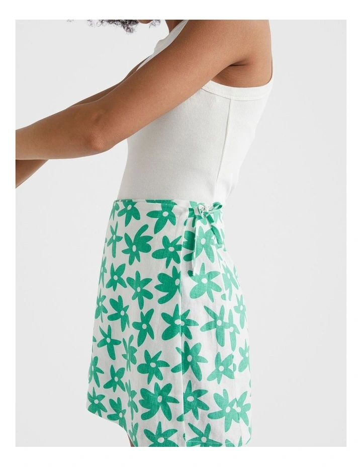 Daisy Wrap Skirt in Multi image 3