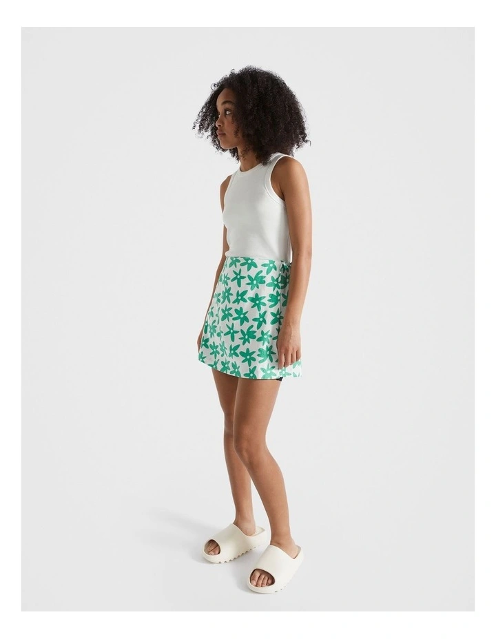 Daisy Wrap Skirt in Multi image 4
