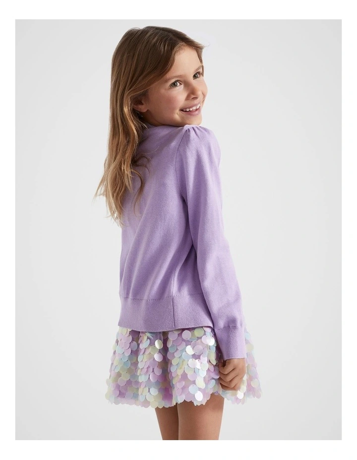 Classic Cardigan in Lavender image 3
