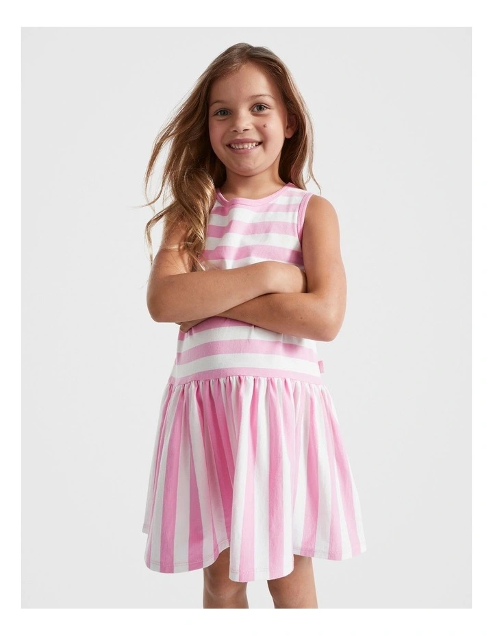 Stripe Tank Dress in Candy Pink image 2