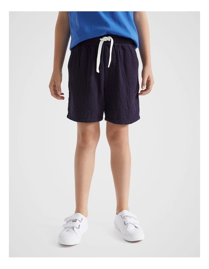 Cheesecloth Shorts in Midnight Blue image 1