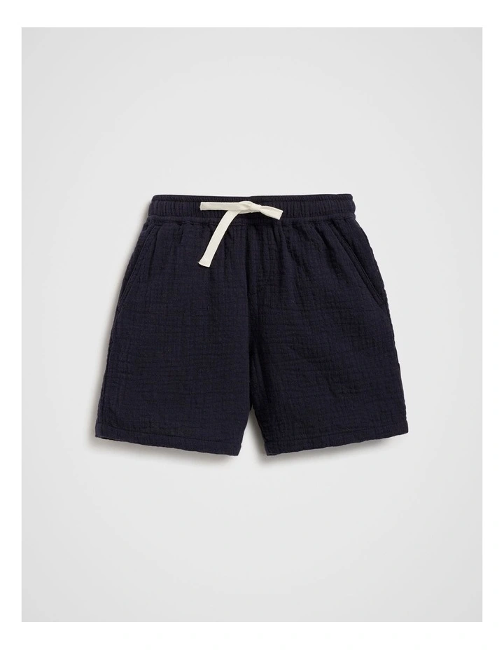 Cheesecloth Shorts in Midnight Blue image 4