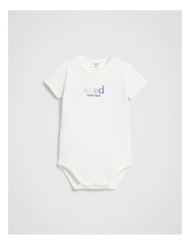 Core Logo Bodysuit in White image 1