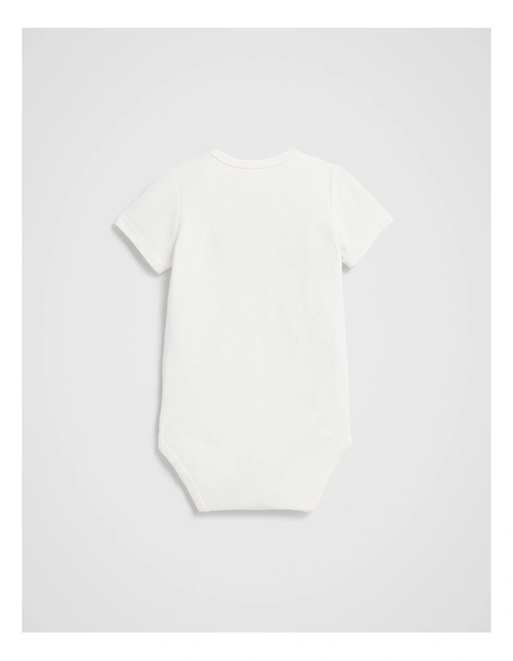 Core Logo Bodysuit in White image 2
