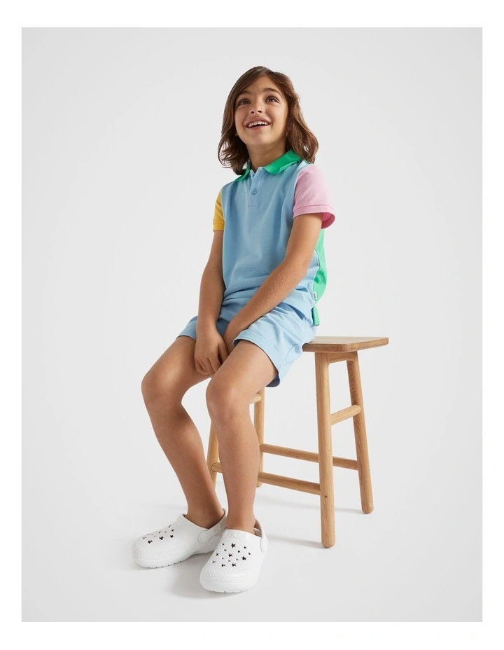 Core Polo Tee in Blue image 2