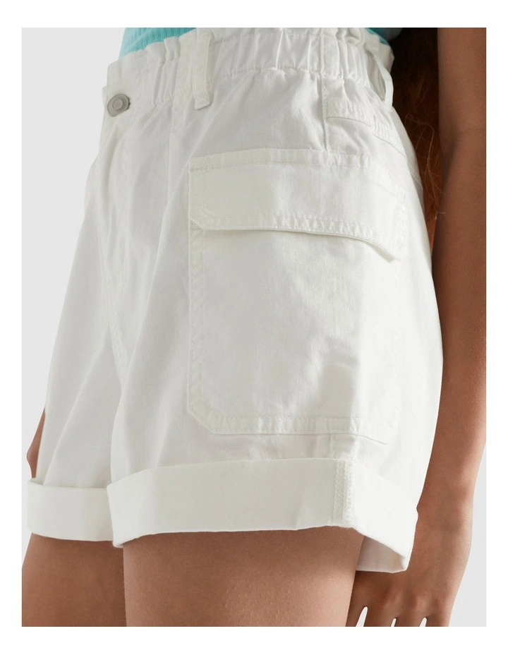 Paperbag Short in White image 2