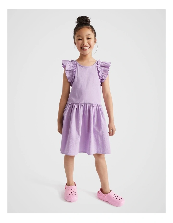 Splice Scollop Dress in Lilac image 1