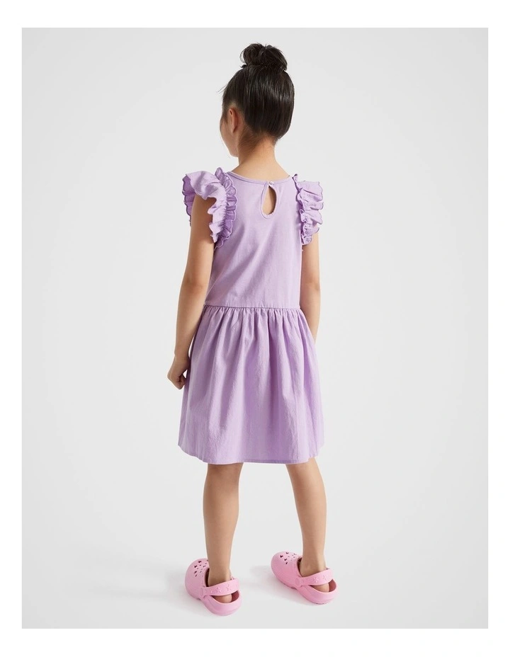 Splice Scollop Dress in Lilac image 2
