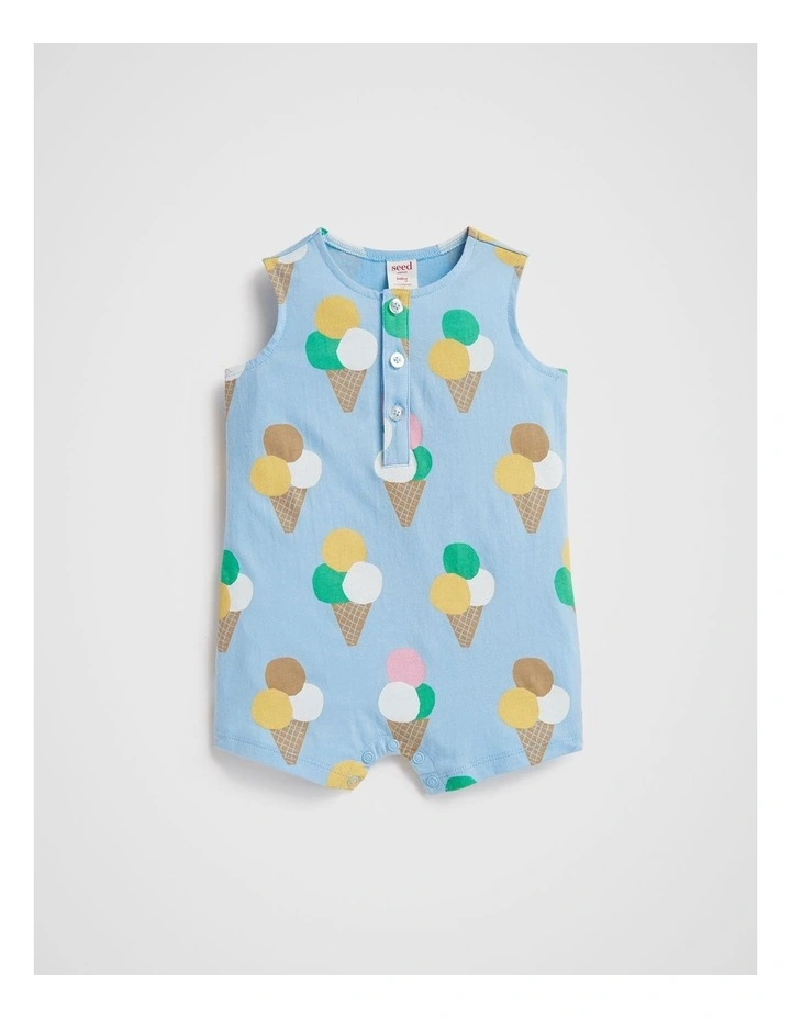 AMERICANA ICE CREAM SLEEVELESS SHORTIE ROMPER main image 1