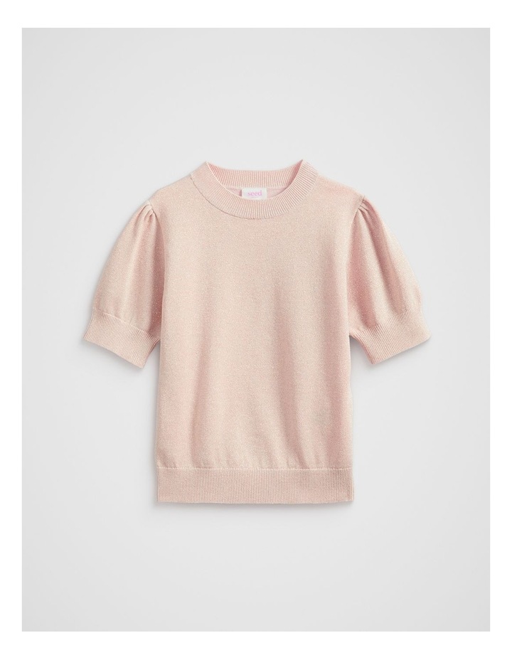 Lurex Knit Top in Dusty Rose