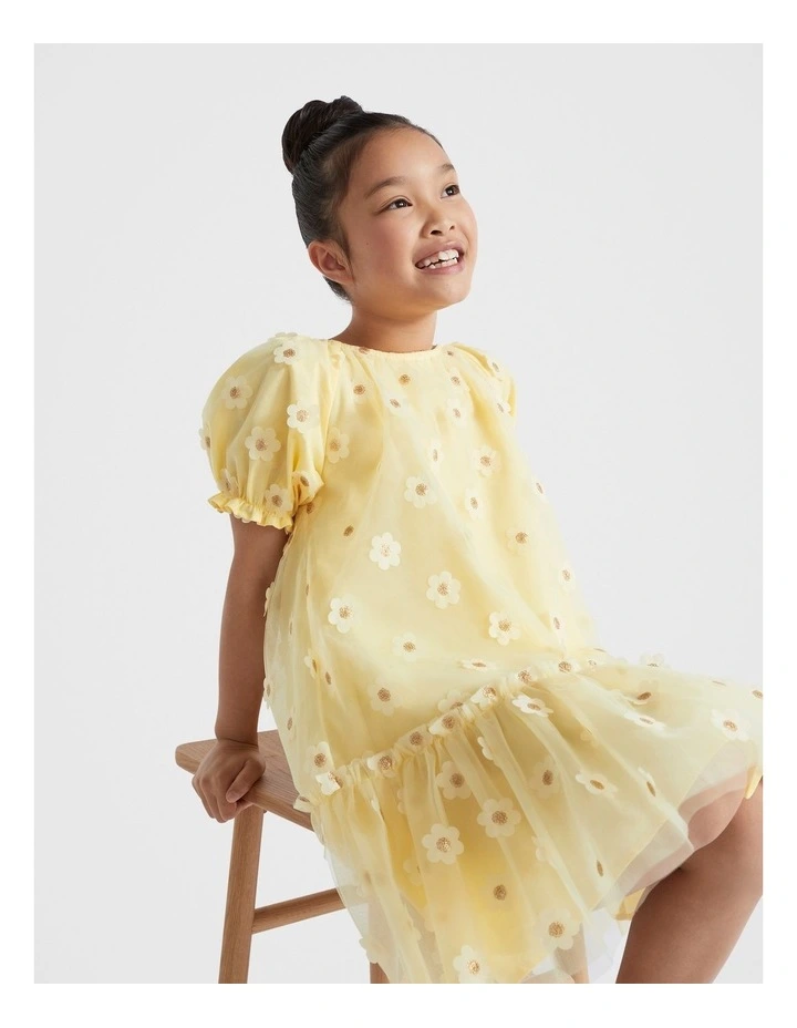 Daisy Sequin Dress in Buttercup image 3