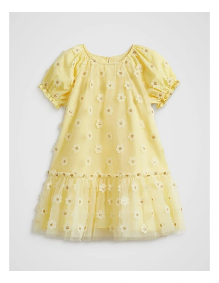 Daisy Sequin Dress in Buttercup image 4