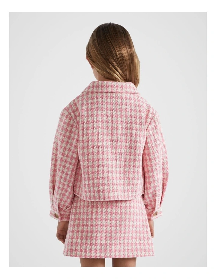 Houndstooth Jacket in Peach image 2