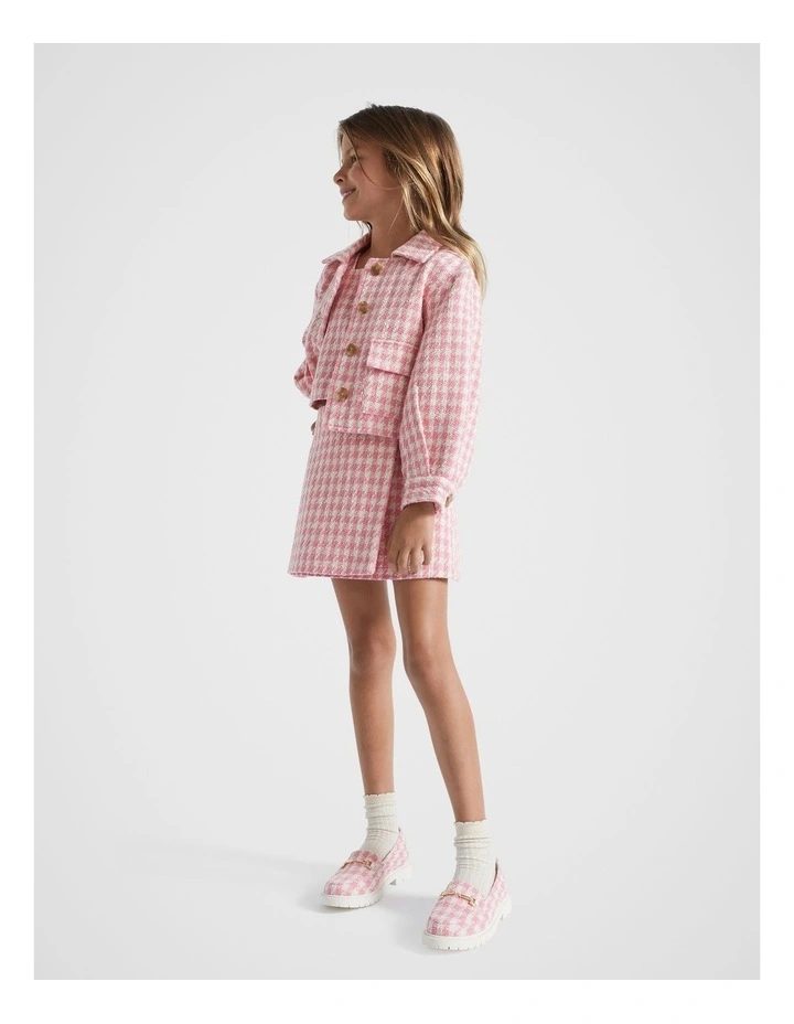 Houndstooth Jacket in Peach image 3