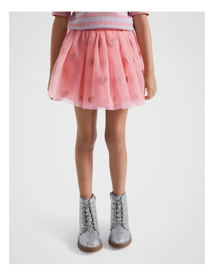 Heart Tutu Skirt in Peach image 1