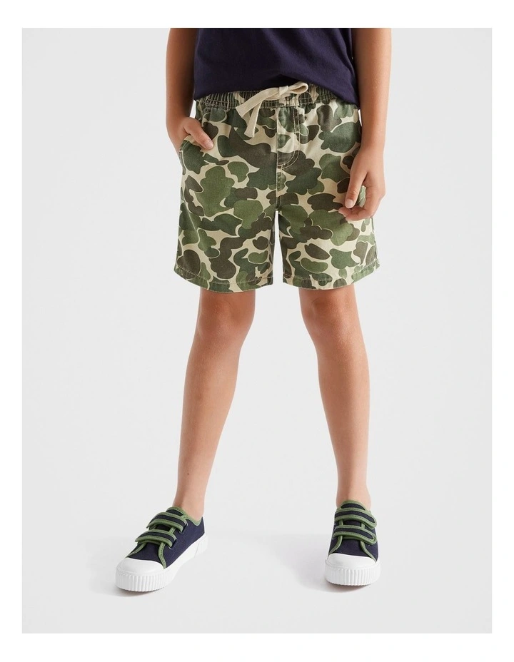 Camo Short in Light Khaki image 1