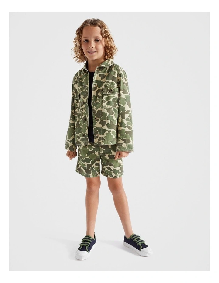 Camo Short in Light Khaki image 3