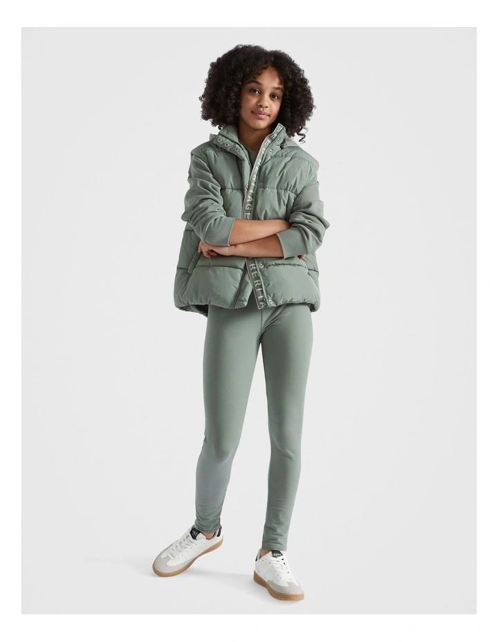 Core Logo Crop Sweater in Olive image 1