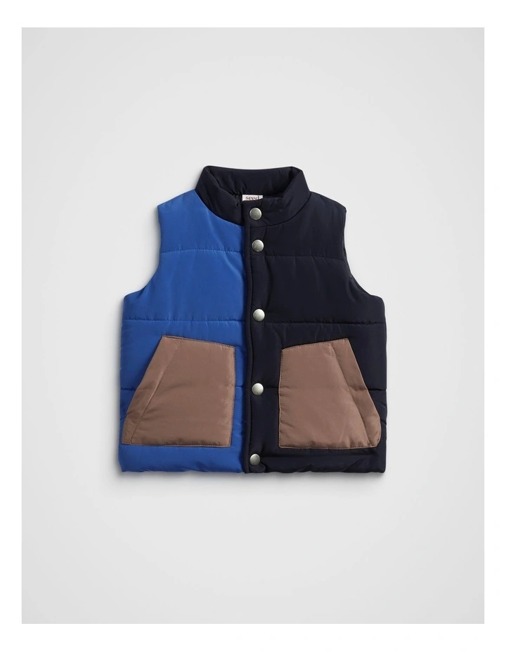 Colourblock Vest in Midnight Blue image 1