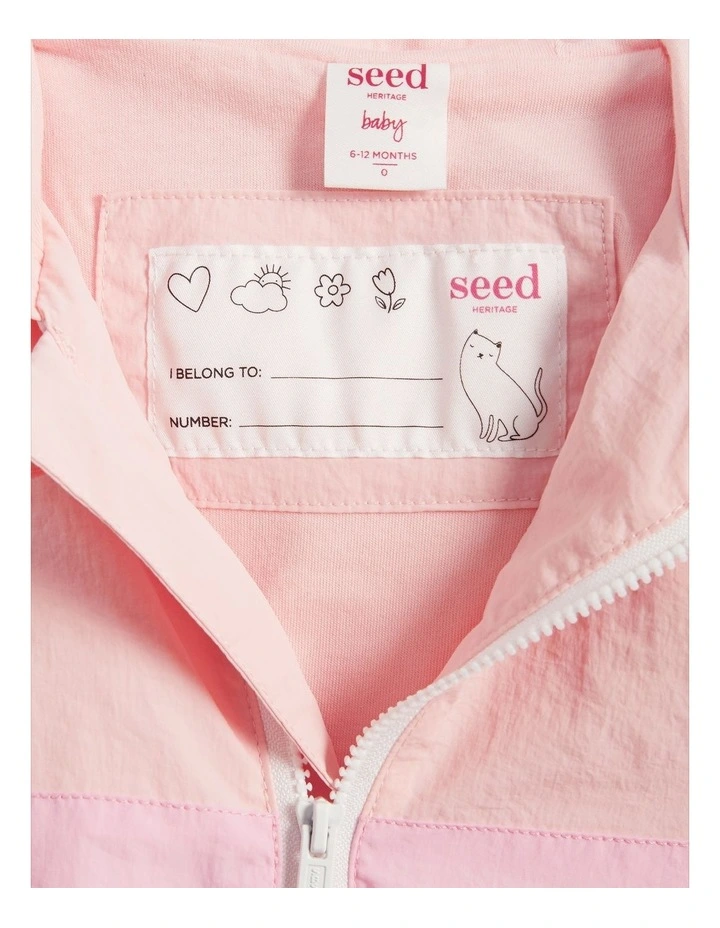 Colourblock Jacket in Dusty Rose image 3