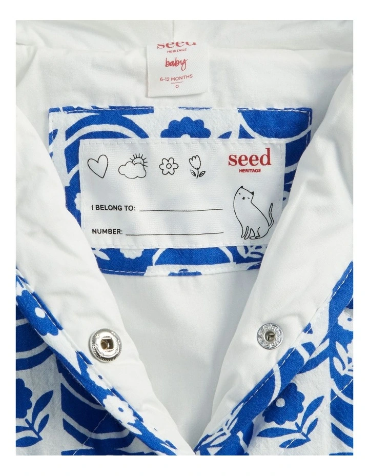 Floral Jacket in Cobalt Blue image 2
