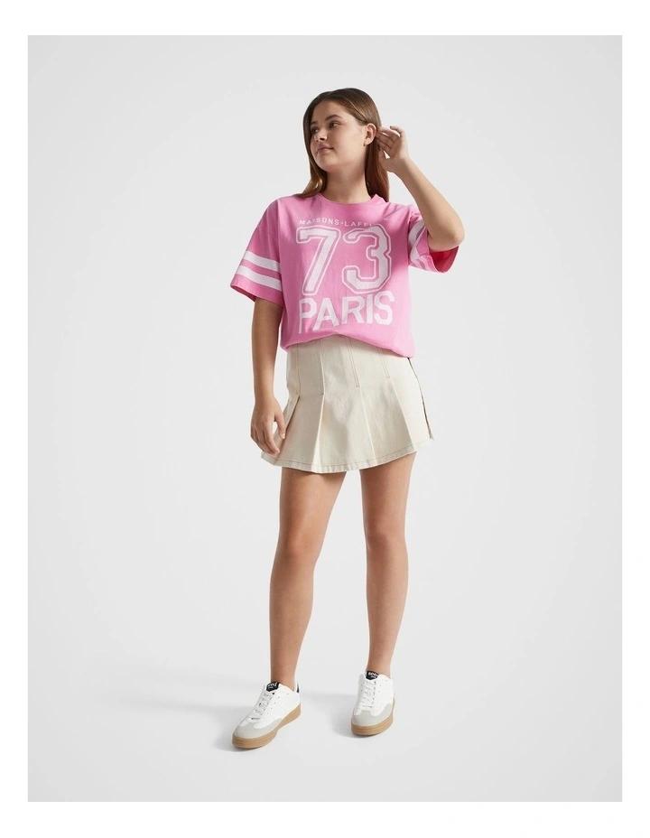 Varsity Tee in Aurora Pink image 4