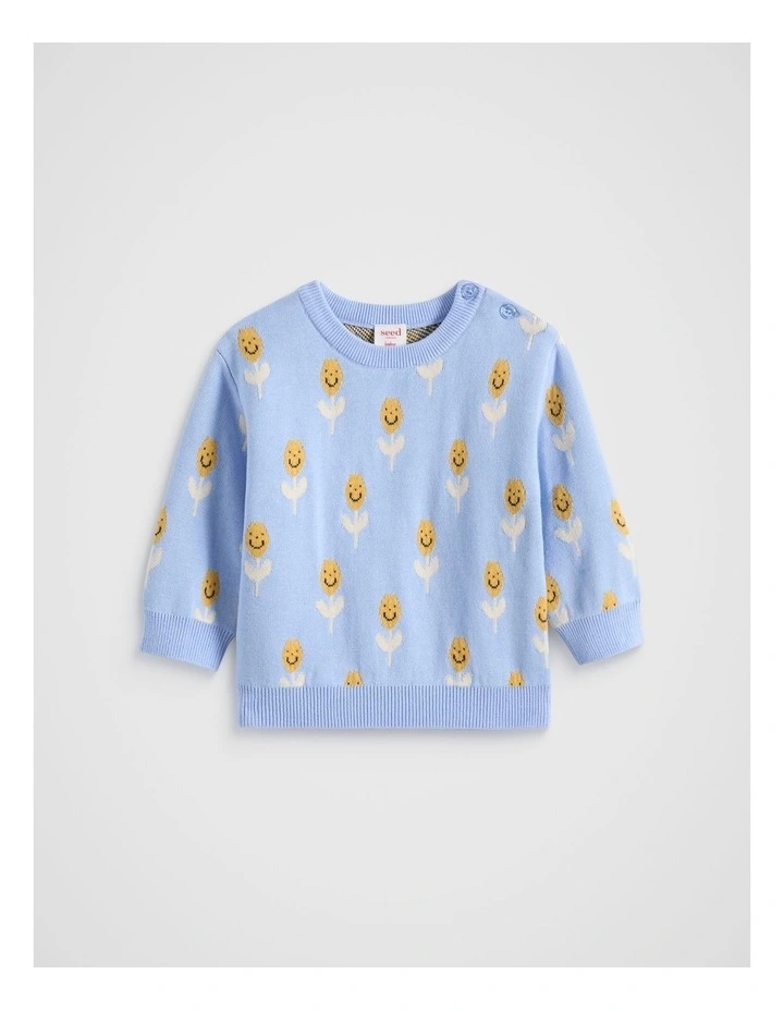 Tulip Knit Sweater in Blue Jay image 1