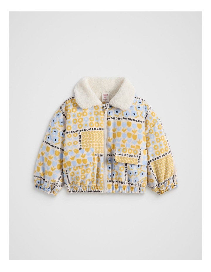 Floral Cord Jacket in Creme Cream