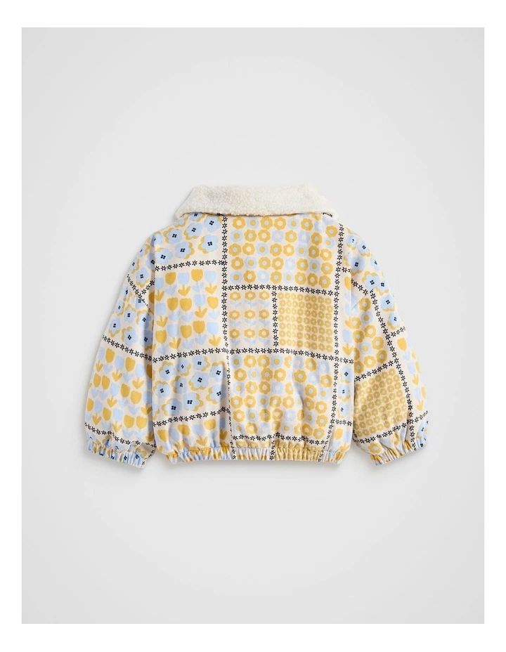 Floral Cord Jacket in Creme image 2