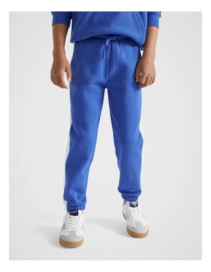 Side Stripe Trackpant in Cobalt Blue image 1