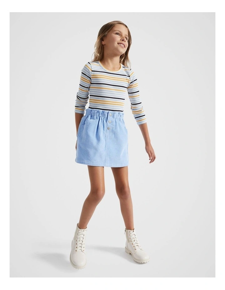 Stripe Rib Tee in Blue Jay image 1