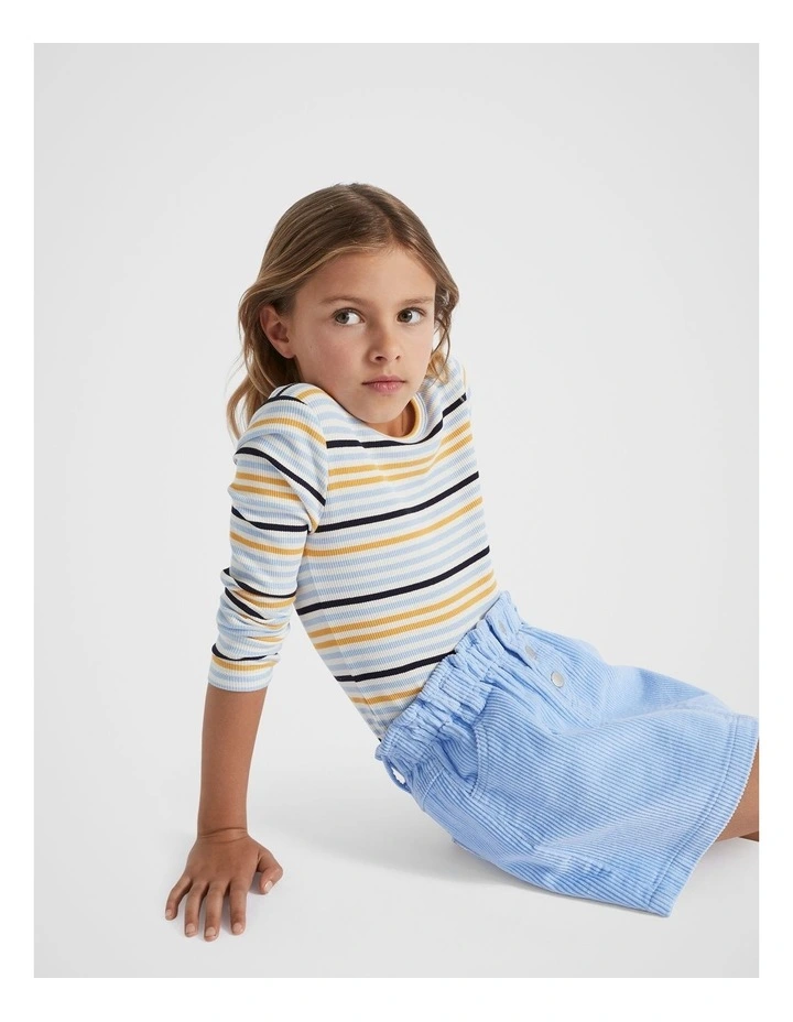 Stripe Rib Tee in Blue Jay image 3