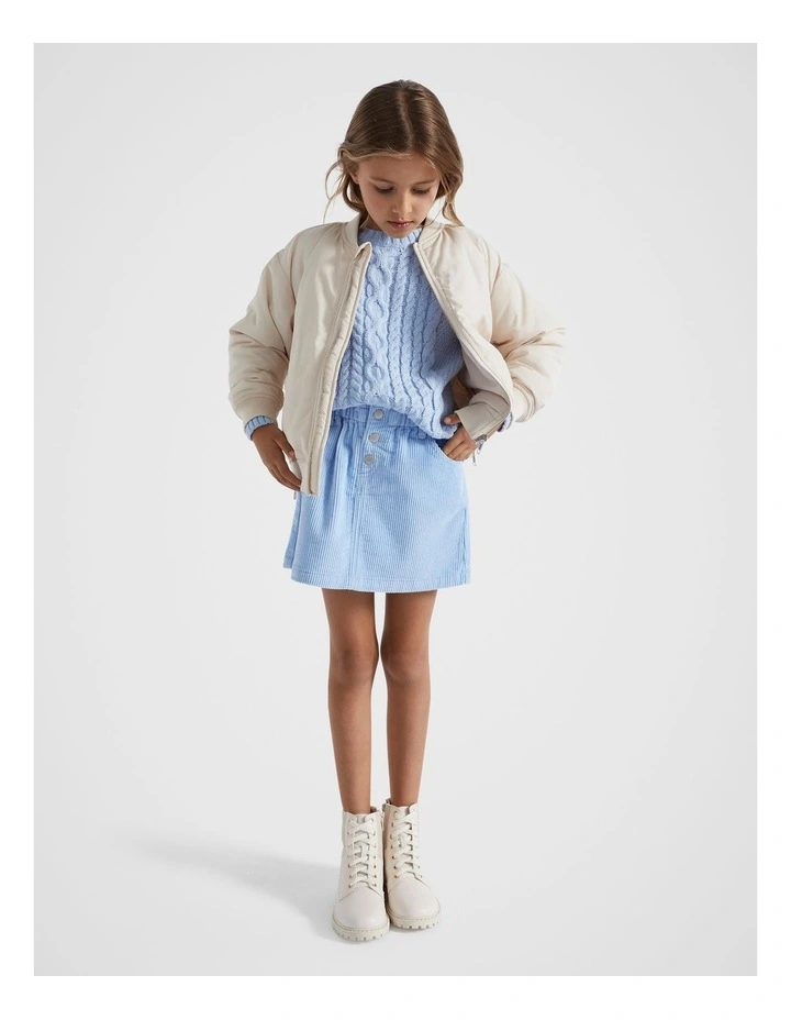 Bell Sleeve Knit Sweater in Blue Jay image 2