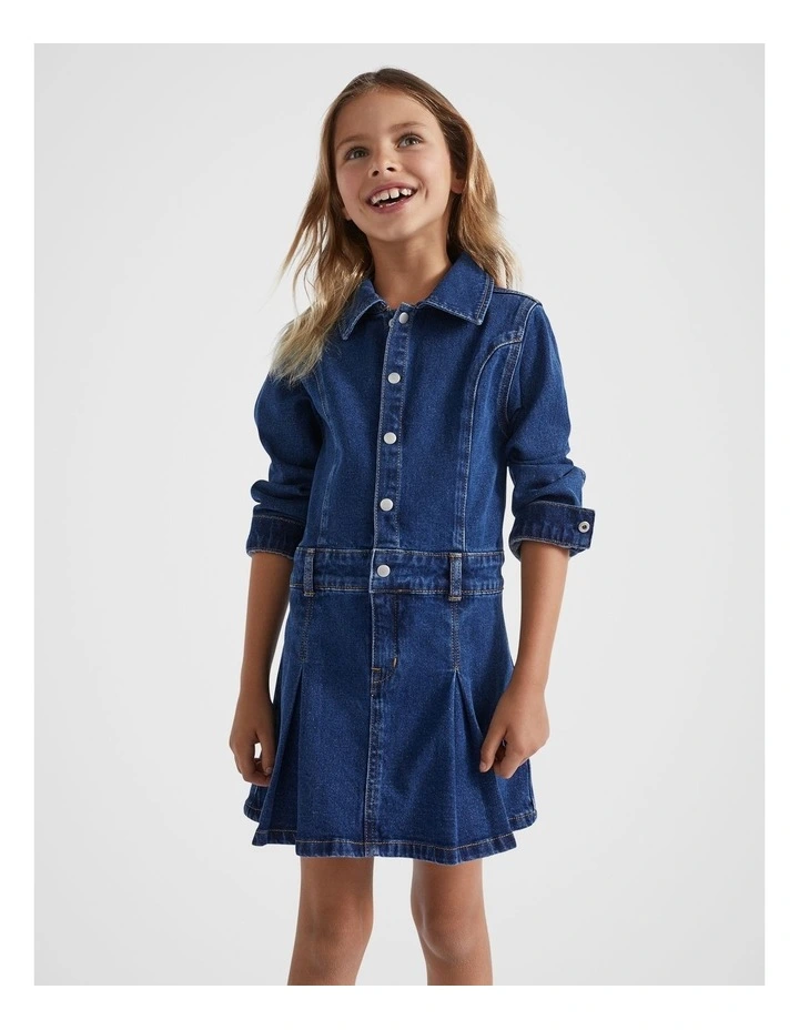 Denim Dress in Midnight Indigo image 1