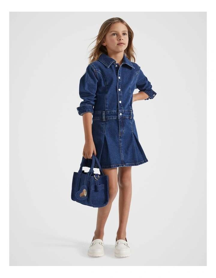 Denim Dress in Midnight Indigo image 2