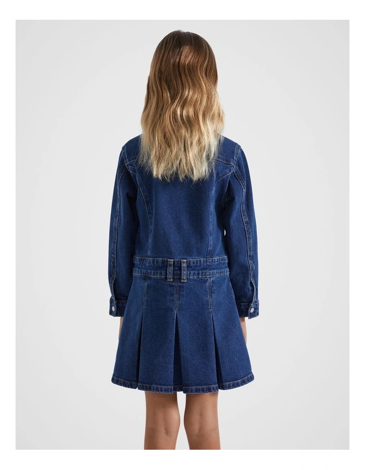 Denim Dress in Midnight Indigo image 3