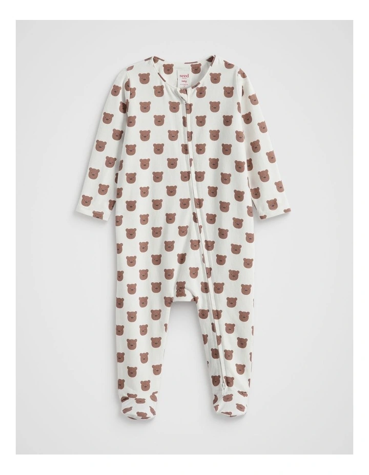Bear Zipsuit in Canvas image 1