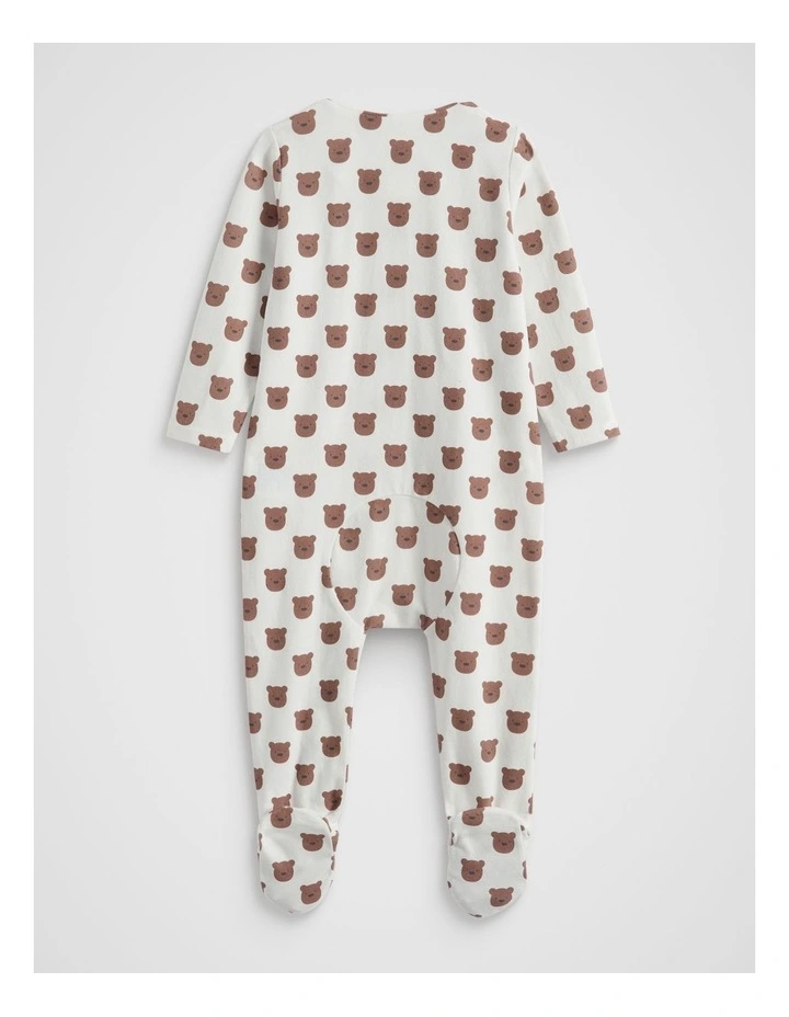 Bear Zipsuit in Canvas image 2