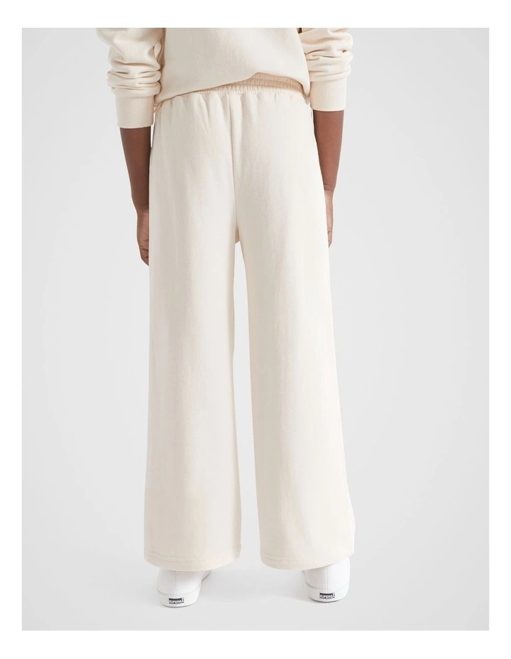 Pin Tuck Trackpant in Creme image 2